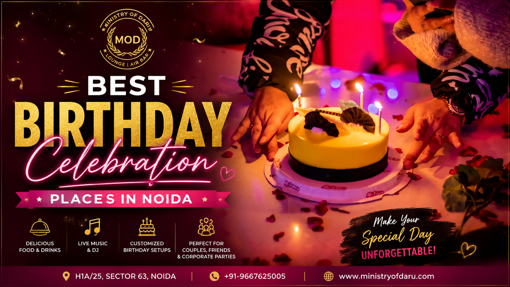 Best Birthday Celebration Places in Noida